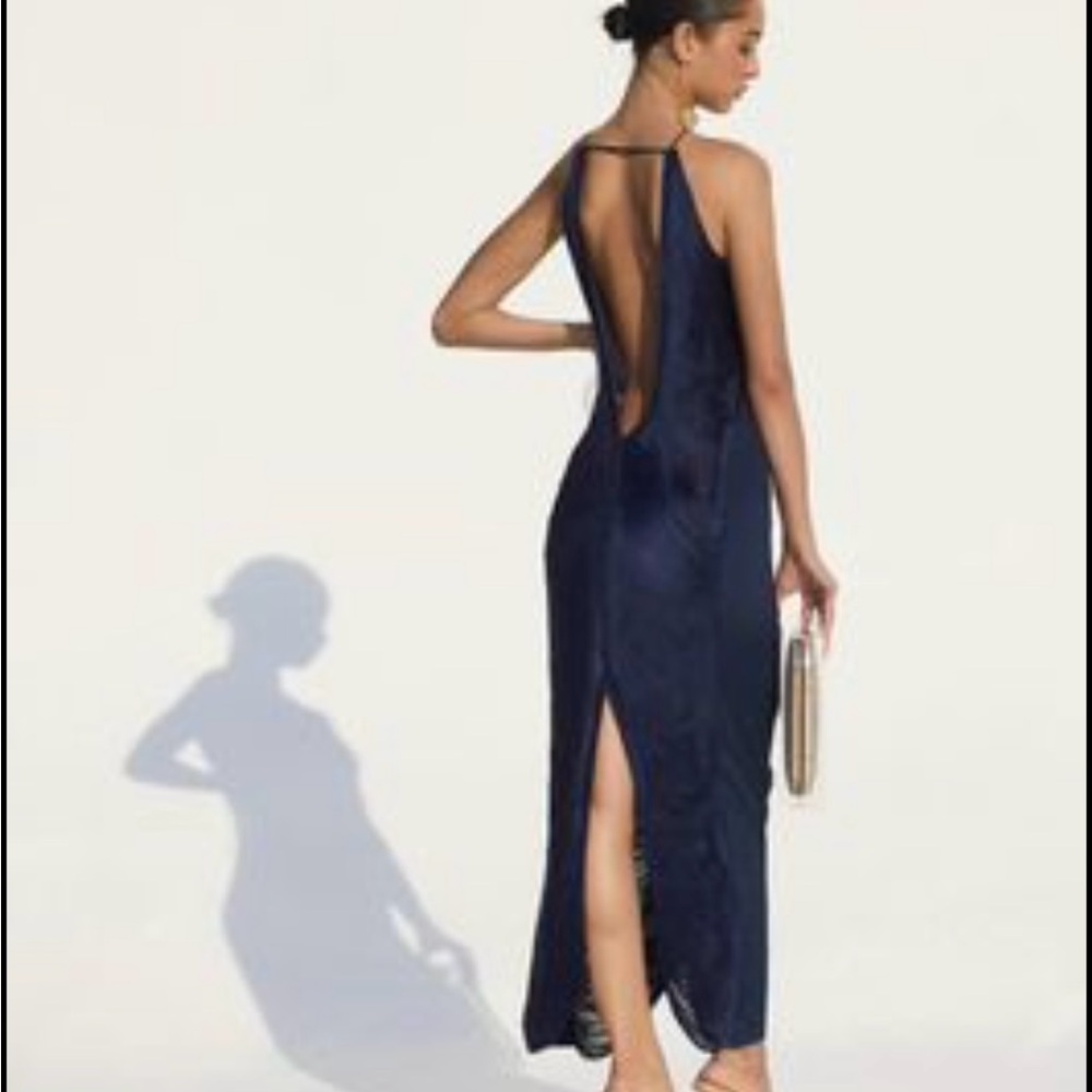 Cult Gaia navy blue Renata gown Brand New With Tags Size 2